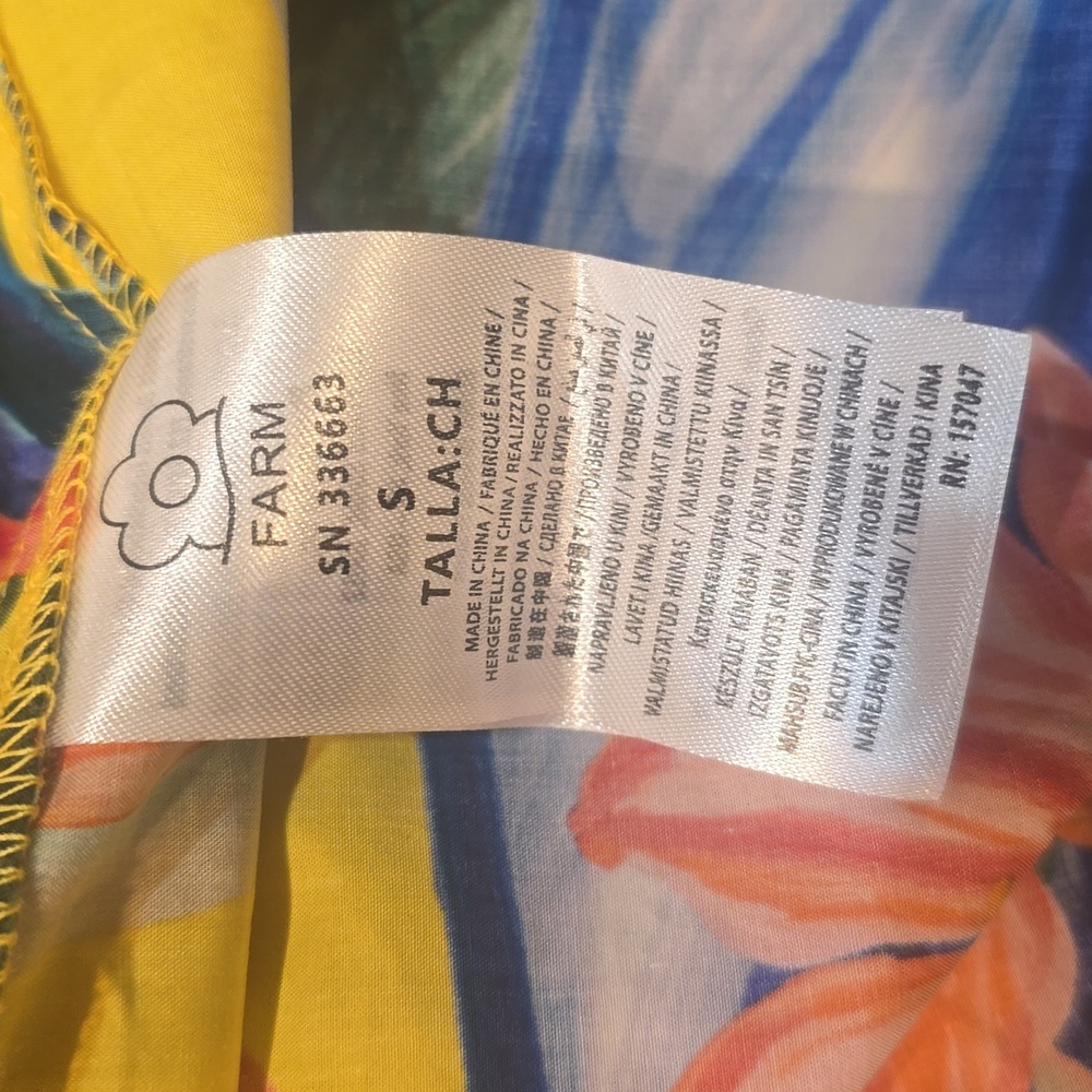 Farm Rio Bright Nature Maxi Sundress small Tropical Floral $210 NWT - Picture 13 of 15